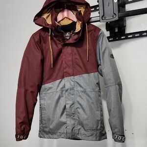 686 Women's Burgundy and Gray Ski Jacket